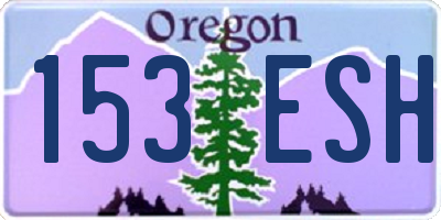 OR license plate 153ESH