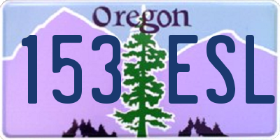 OR license plate 153ESL