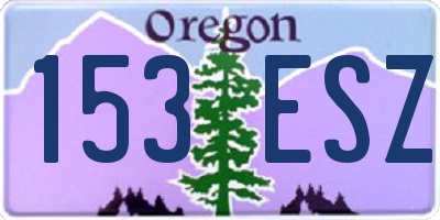 OR license plate 153ESZ