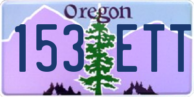 OR license plate 153ETT