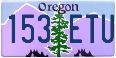OR license plate 153ETU