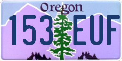 OR license plate 153EUF