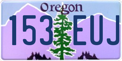 OR license plate 153EUJ