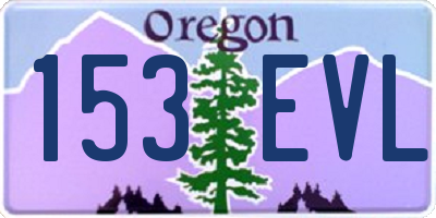 OR license plate 153EVL
