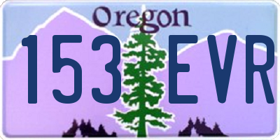 OR license plate 153EVR