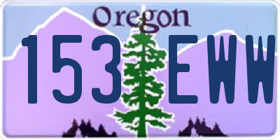OR license plate 153EWW