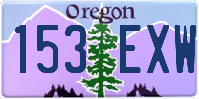 OR license plate 153EXW