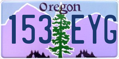 OR license plate 153EYG