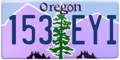 OR license plate 153EYI