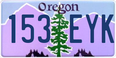 OR license plate 153EYK