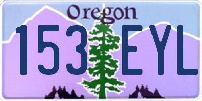 OR license plate 153EYL