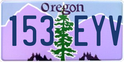 OR license plate 153EYV