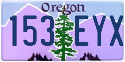 OR license plate 153EYX