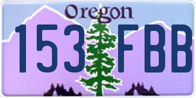 OR license plate 153FBB