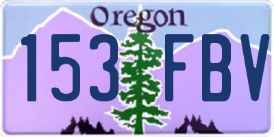 OR license plate 153FBV