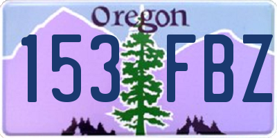 OR license plate 153FBZ