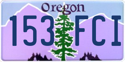 OR license plate 153FCI