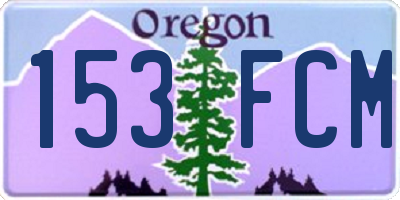 OR license plate 153FCM