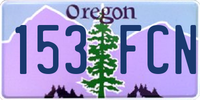 OR license plate 153FCN