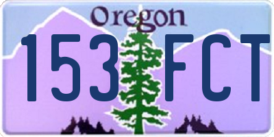 OR license plate 153FCT