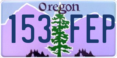 OR license plate 153FEP