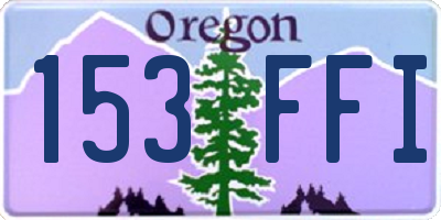 OR license plate 153FFI