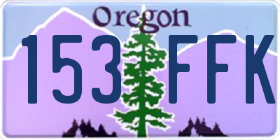 OR license plate 153FFK