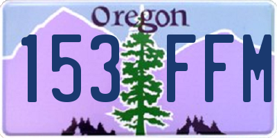 OR license plate 153FFM