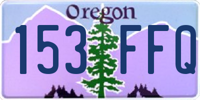 OR license plate 153FFQ