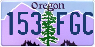 OR license plate 153FGC
