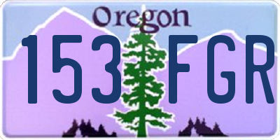 OR license plate 153FGR