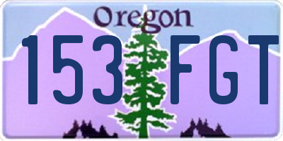 OR license plate 153FGT