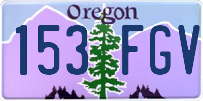 OR license plate 153FGV