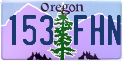 OR license plate 153FHN