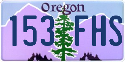OR license plate 153FHS
