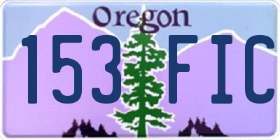 OR license plate 153FIC
