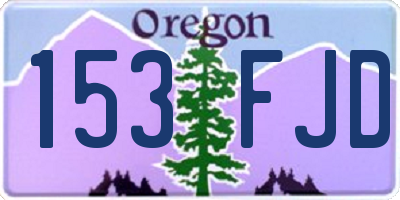 OR license plate 153FJD