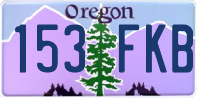 OR license plate 153FKB