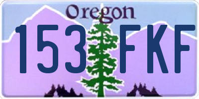 OR license plate 153FKF