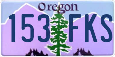 OR license plate 153FKS
