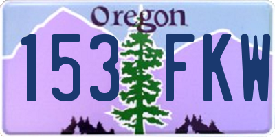 OR license plate 153FKW