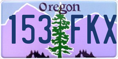 OR license plate 153FKX