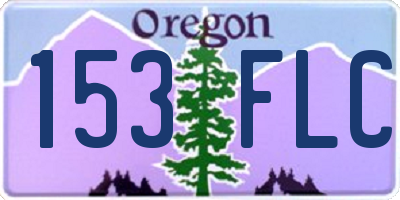 OR license plate 153FLC