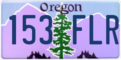 OR license plate 153FLR