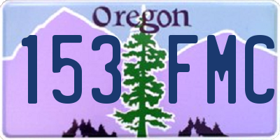 OR license plate 153FMC