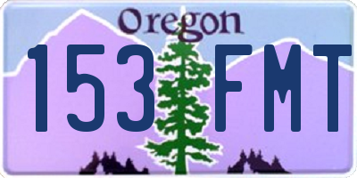 OR license plate 153FMT