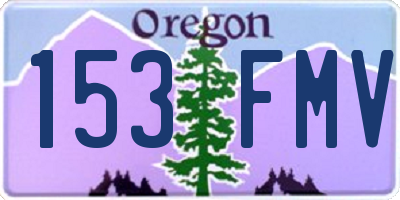 OR license plate 153FMV