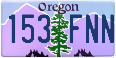 OR license plate 153FNN