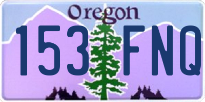 OR license plate 153FNQ