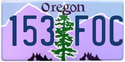 OR license plate 153FOC